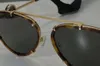 Occhiali da sole pilota in metallo dorato nero occhiali da sole di moda lenti grigio scuro per donne occhiali da un occhio di protezione UV UV con box1661967