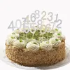 100 pièces paillettes or/argent strass numéro gâteau Topper alliage numérique Dessert haut drapeaux décoratifs anniversaire mariage fournitures