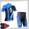 Scott Team Cycling Kortärmad Jersey (Bib) Shorts Ställer Mens Sommar Andningsväg Cykel Kläder MTB Bike Outfits Sport Uniform Y210414222