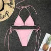 Halter bikini micro String sexy maillot de bain femmes baigneurs Triangle string maillot de bain femme néon maillots de bain biquini 210414