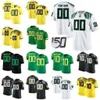 Camisas universitárias Oregon Ducks 10 Justin Herbert 7 CJ Verdell 5 Kayvon Thibodeaux 3 Johnny Johnson III futebol personalizado costurado3093438