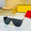 Unisex-Sonnenbrille für Damen, Markenbrille 0196, randlose Linse, Anti-Ultraviolett, integrierter klassischer Designer-Schutzschutz, Metallbügel, Sacoche Trapstar