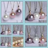 Pendentif Colliers Pendentifs Bijoux 8-9Mm Blanc Violet Perle Naturelle Femmes Cadeau De Mariée Drop Delivery 2021 Jgo75