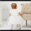 Meisjes jurken babykleding baby kinderen moederschap drop levering 2021 geboren meisje doopstoga prinses jurk set 018M holle solide rug Zippe