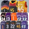 1 Devin Chris Booker Basketball Jerseys 45 Donovan Paul Rudy Mitchell Gobert Karl 12 John 34 Charles Malone Steve13 Nash Stockton Barkley