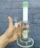 High Quality Emerald Green Hookah Bong Glass Dab Rig Water Bongs Smoke Pipes 8-10 Inch Height 14.4mm Female Joint with Quartz Banger