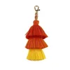 Handgemaakte Vrouwen Kleurrijke Boho Pom Tassel Bag Charm Sleutelhanger Mode Jewerly 10 stijlen