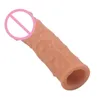Massage Items Reusable Extended Silicone Big Grain Penis Sleeve Dick Extender Cock Enlargement Extension toy Sex Toys For Men Gay Adult