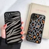 Moda Leopard Pattern Cases para iPhone 13 12 11 Pro Max XS XR 8 Plus Matte Bumper Prova de choque