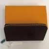 Portefeuille de luxe pour hommes et femmes, pochette de mode, porte-cartes en cuir PU, sacs à fermeture éclair unique avec boîte 08