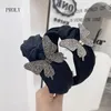 Fashion Women Headband Silver Gray Butterfly Hairband Classic Turban Headwear Adult Hair Accessories Party6231263