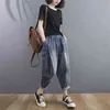 Women's Jeans Spring Fashion Hip Hop Street Cotton Bleached Harem Pants Loose Baggy Elastic Waist Multi-Pocket Clothes 211129