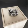 20pcs/lot Vintage Punk Antique Silver Color Metal Band Skull Snake Rings For Men Women Mix Style Party Gifts Adjustable Opening Jewelry Wholesale Bulk Lots