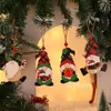 Décorations de fête de Noël Peinture Pendentif en bois Sans visage Vieil homme Rudolph Pendentifs d'arbre de Noël Décoration d'intérieur de Noël T9I001465