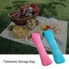 2021 Portable Tableware Bag Cutlery Dinnerware Dinner Set Travel Packaging Storage Box Picnic Fork Spoon