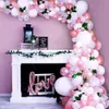 Alla hjärtans dag 100pc Rose Gold Ballong Arch Garland Kit, Vit Rensa Latex Ballonger Bruddusch Bröllopsdekorationer 210719