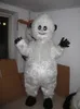 Costume della mascotte del pupazzo di neve bianco di Halloween di alta qualità Personalizza il personaggio del tema anime dei cartoni animati Taglia per adulti Vestito da esterno per la festa di compleanno di Natale