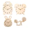 Party Gunst druk Board Diy Clock Toys Baby Montessori Sensory Activity Accessories2591968