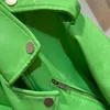 Lautaro Y2k Short Green Gecko Biker Giacca in pelle manica lunga con cerniera Cintura colorata Capispalla elegante per le donne Moda 211110