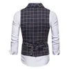 Men's Vests 2022Suit Vest Autumn Double-breasted Plaid Suit S-4XLself-cultivation Business Casual Large Size