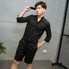Herren Traursuits Herren Fr￼hlings- und Sommermode m￤nnliche Stadt Jugend Freizeit einteilige Overalls Shorts Friseur Slim Large Size Suitmen '