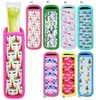 Outils de crème glacée Manchons isolants Réutilisables Néoprène Freezer Pops Holders Antigeling Sleeve Popsicle Holder Bags Multi-pattern Ices Bag Cover for Kids SN2662