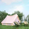 2,75 * 2,4 * 2M Tenda de sino à prova d'água de algodão, barraca de acampamento, pólo de alumínio de casamento 3-5person Barracas e abrigos