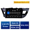 2.5D IPS Çift DIN Araba DVD GPS Oyuncu Navi için 2013-2015 Toyota Corolla Android 10.0 Stereo Radyo Multimedya Kafa Ünitesi Wifi