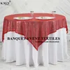 Tabela de pano 5 pcs lote 152x152cm glitter lantejoull toalha de mesa de sobreposição poli para festa de evento de casamento el decoração