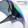 Sonnenbrille farbig Gradienten Faceshield Schutzzyklusbrillen Brillen Frauen Männer Fahrrad Fahrrad Vollgesicht Antifrahmaske Brille 1pc4840550