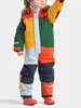 Snowboard-Doppelbretter-Skianzug für Kinder, winddicht, wasserdicht und warm, mit Baumwolle gepolsterte Kleidung