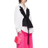 빈티지 패치 워크 여성 블레이저 옷깃 칼라 긴 소매 튜닉 히트 색상 스트라이프 양복 여성 패션 210524