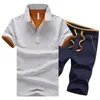 Męskie dresy 2021 Summer Casual Polospports Garnitur Koszulka z krótkim rękawem + Spodenki Quick-Suszenie i oddychająca 2-częściowa sprzedaż bezpośrednia
