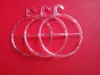 Plastic Scarf Hanger Circle Racks Holders Round Single Ring with Hook Display Loop for Cape Wraps Shawls Towels Tie RH1754