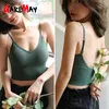 Plus Size Sexy Crop Tops Solid Summer Camis Dames Casual Tank Vest Mouwloos Blusas Top Shirt 210428