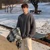 IEFB осень зимний софлет комфортабельный о-шеи свитер мужская корейский модный свободный мохэр толстый kintwear Pullovers 9y4763 210524