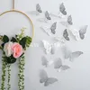 12Pcs Decorative 3D Hollow Butterfly Wall Sticker For Home Decoration DIY Fridge Kids Rooms Party Wedding Decor