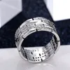 클래식 실버 컬러 여성 웨딩 약혼 반지 세련된 매일 착용 파티 액세서리 화려한 CZ 쥬얼리 선물
