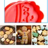 4pcs/مجموعة من قطع ملفات تعريف الارتباط خبز البلاستيك العفن عيد الميلاد شجرة الثلج Santa Claus الكرتون Snowflake قالب أدوات المطبخ الأحمر/الرمادي HH0001