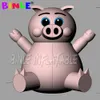 Dessin animé géant de cochon rose gonflable à vendre publicité gonflables cochons modèle extérieur portable dessins animés animaux charactors
