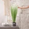 5Pcs/lot Artificial Green Plants PVC Onion Grass Pot Flower arrangement Living Room Garden Decoration Bonsai
