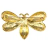 Broches de alfileres 100 uds/tono dorado diamantes de imitación esmalte moda boda Vintage abeja Animal insecto Pin broche Seau22