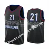 Skriv ut Högkvalitativa herrkvinnor Barn Ben Simmons 2020-21 Allen Iverson Josh Richardson City Black Custom Basketball Jersey