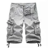Sommar herr armé militär arbete kort avslappnad bermuda lösa last shorts män mode övergripande militära korta byxor inget bälte g1209