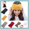 Lenços de bandanas envolve chapéus, luvas moda aessories inverno cashmere hairbands de malha crochet torção de torção orelha aquecedor cabelo elástico ba