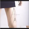 Belly Chains Drop Delivery 2021 Summer Arrival Sier Plated Womens Coin Tassel Leg Jewelry Body Chain Sexy Beach 147 R2 Iswr6
