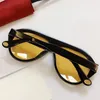 Womens Black Frame Yellow Lens Progettista Sunglasses 0479S Women Fashion Classic Beach Vacation 2021SS Eyewear Women UV 400 with 3573575