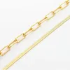 Kettingen 18K Gold Plating Layered Necklace Layering Paperclip Chain Choker Gift voor vrouwen Sleutelbeen