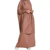 Odzież etniczna Eid z kapturem muzułmanki hidżab sukienka modlitwa odzież Jilbab Abaya długa Khimar Ramadan suknia Abayas komplety spódniczek islamskie ubrania N