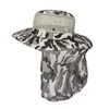 القبعات في الهواء الطلق قبعة الصيد واسعة الحافة رجل التنفس الشبكة قبعة الشاطئ التمويه الشمس الأشعة فوق البنفسجية حماية الظل لاي